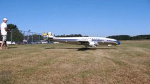 LOCKHEED L-1049G SUPER CONSTELLATION GIANT RC SCALE MODEL AIRLINER LOW PASS AND SHOW FLIGHT-rMBza