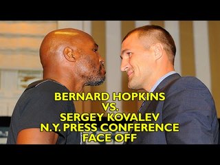 Bernard Hopkins vs. Sergey Kovalev: Press conference + face off video
