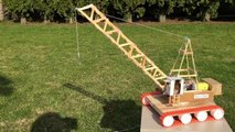 How to Make an Electric Crane with Remote Control out of Popsicle Sticks - incredible Toy-zUUYdF