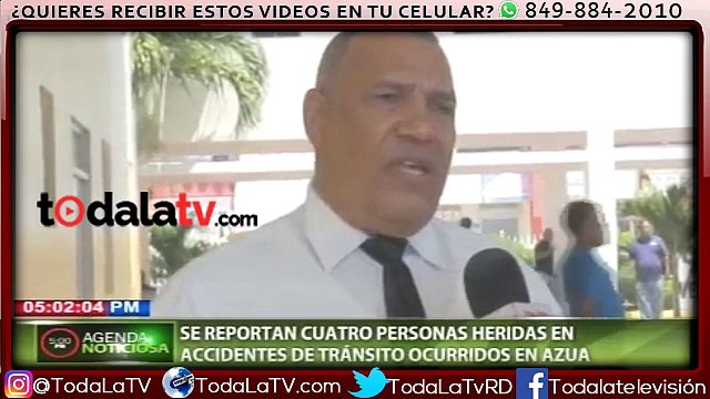 Se reportan cuatro personas heridas en accidentes de tránsito ocurridos en Azua-Agenda Noticiosa-Video