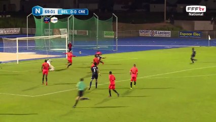 But de Pierre SLIDJA ! 1-0 pour Belfort. Jolie mouvement collectif conclu par ce but.