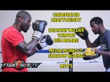 Deontay Wilder vs. Jason Gavern: Wilder media workout video