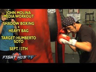 John Molina vs. Humberto Soto- Molina media workout video