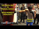 Leo Santa Cruz vs. Manuel Roman- Santa Cruz media workout highlights