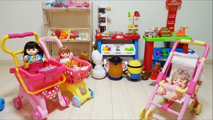 メルちゃん ネネちゃんショッピングに行くよ！メルちゃんバーゲンの怖さを知る ❤ トイキッズ おもちゃ アニメ キッズ お買い物 ごっこ 遊び 子供向け Toy