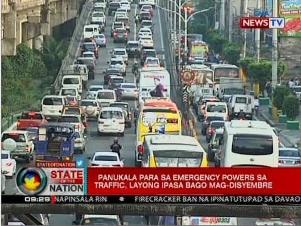 SONA: Panukala para sa emergency powers sa traffic, layong ipasa bago mag-Disyembre