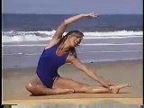 yoga beach sexy girl, how to do yoga, flexible and cute girl
