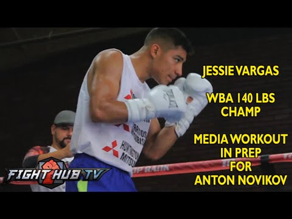 Jessie Vargas vs. Anton Novikov: Vargas media workout video | mitts & Bag work|