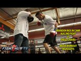 Brandon Rios vs. Diego Chaves- Rios mitt & bag workout highlights