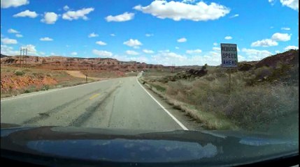 Passing by Monument Valley from Mexican Hat, Utah