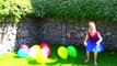 Spidergirl Balloon Pop challenge - Surprise Toys Disney Princesses Elsa & Anna-dSq