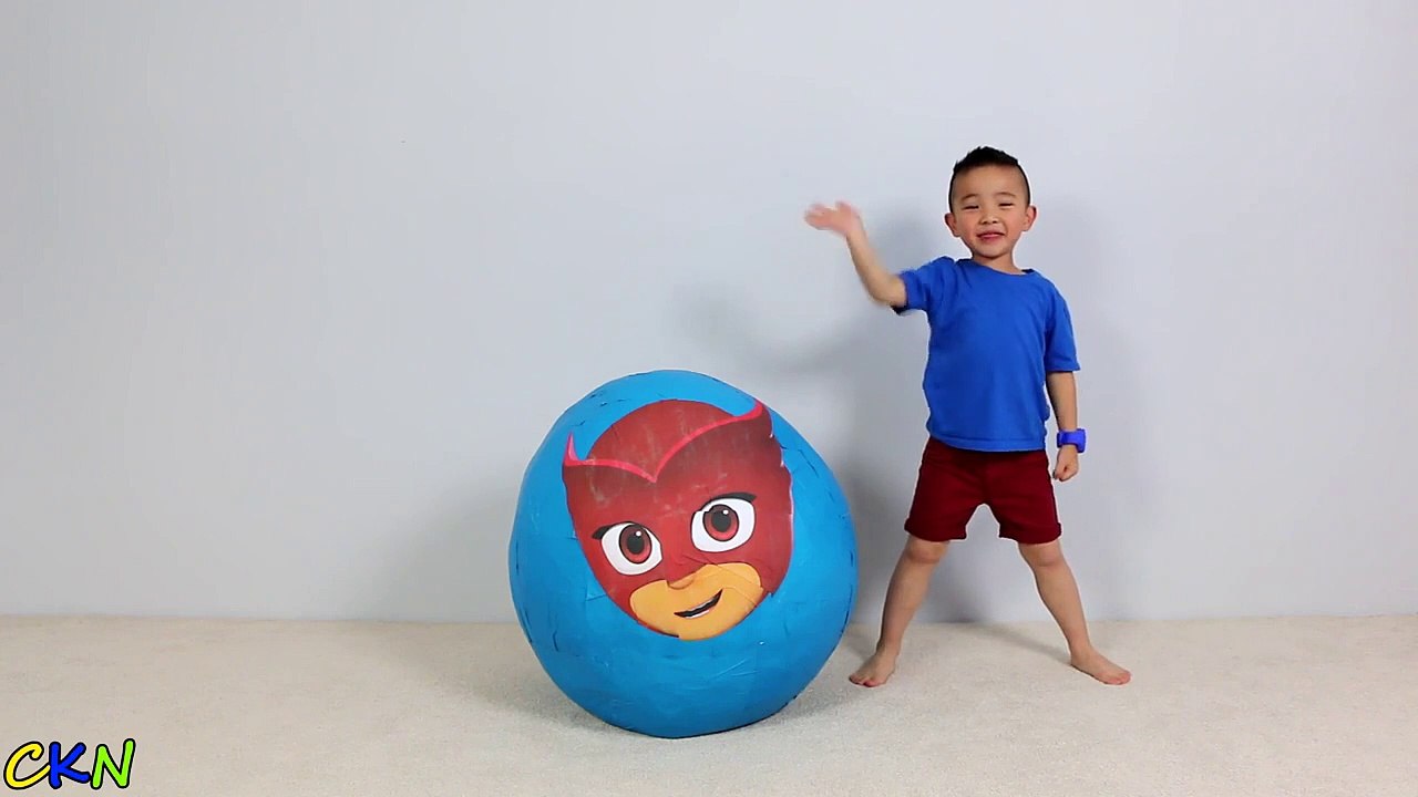 PJ MASKS Super Giant Toys Surprise Egg Opening Fun With Catboy Gekko  Ckn Toys-TsWSI8rVjH0