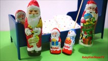 FIVE Santa Claus Chocolate Jumping on the Bed _ Christmas Nursery Rhymes Baby So