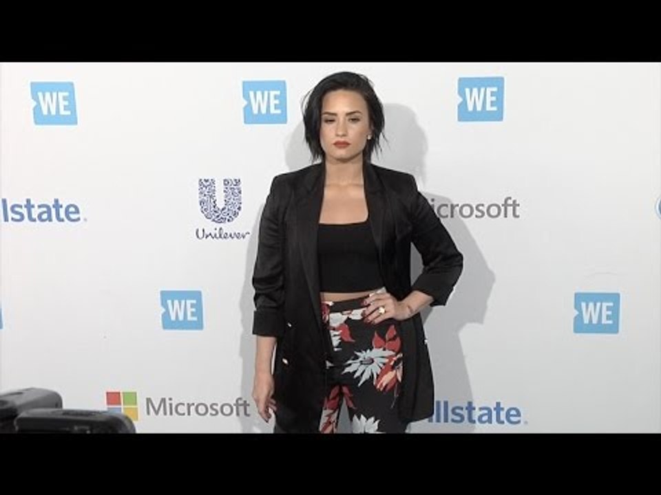 Demi Lovato WE Day California Blue Carpet Arrivals