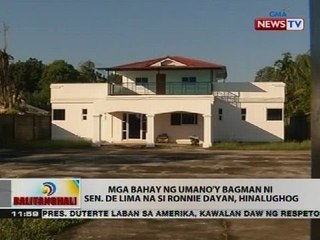 Mga bahay ng umano'y bagman ni Sen. de Lima na si Ronnie Dayan, hinalughog