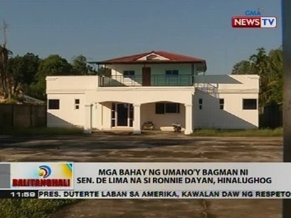 Mga bahay ng umano'y bagman ni Sen. de Lima na si Ronnie Dayan, hinalughog