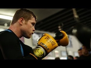 Canelo Alvarez media workout: shadow boxing, heavy bag
