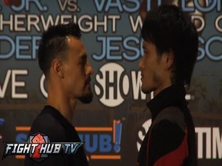 Robert Guerrero vs. Yoshihiro Kamegai final press conference highlights & face off