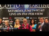 Cotto vs. Martinez full post fight press conference video highlights