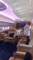 Inside View of Private Jet of Wealthy Qatar Princes On Whi