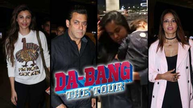 Salman Khan, Bipasha Basu, Daisy Shah, Arpita Khan With Baby Ahil Leave For Dabangg Tour