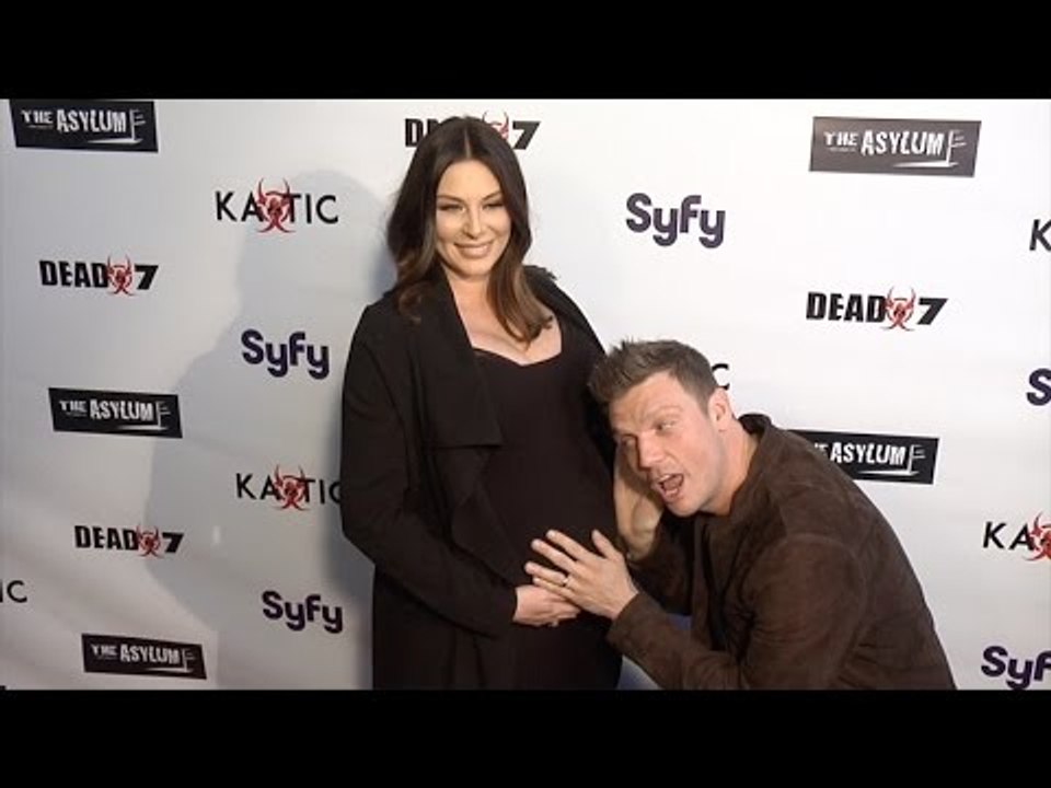 Nick Carter & Lauren Kitt SyFy's "Dead 7" Premiere Red Carpet in Los Angeles