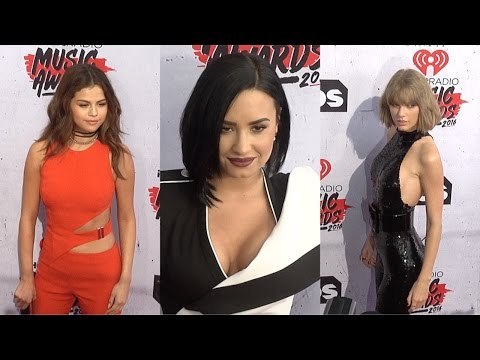 Selena Gomez, Demi Lovato, Taylor Swift #iHeartRadioMusicAwards Red Carpet