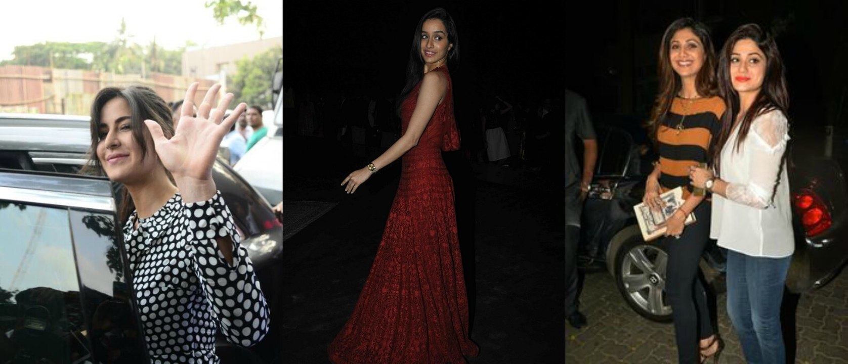 SHRADDHA KAPOOR, KATRINA KAIF, SHILPA AND SHAMITA SPOTTED AT BASTIAN RESTAURANT