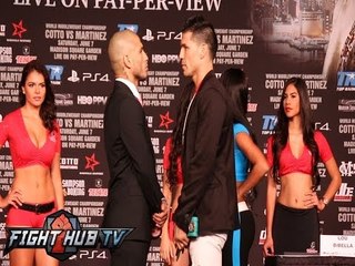 Cotto vs. Martinez final press conference & face off video