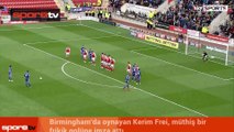 Kerim Frei frikikten muhteşem bir gol attı