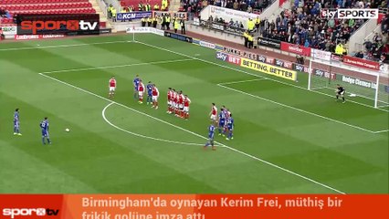 Kerim Frei frikikten muhteşem bir gol attı