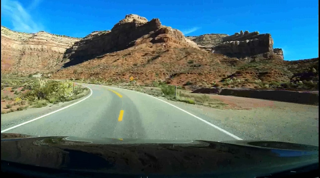 Dad drives the Moki Dugway