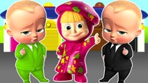 Learning Colors with THE BOSS BABY!! MASHA AND THE BEAR! Teach Colours Baby Children Toddlers Kids Spray Painting