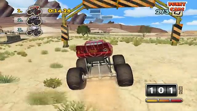 #Cartoon CARS series 12 - Lightning MCQUEEN - RACING MONSTER TRUCKS Cartoons for kids Disney #Cars