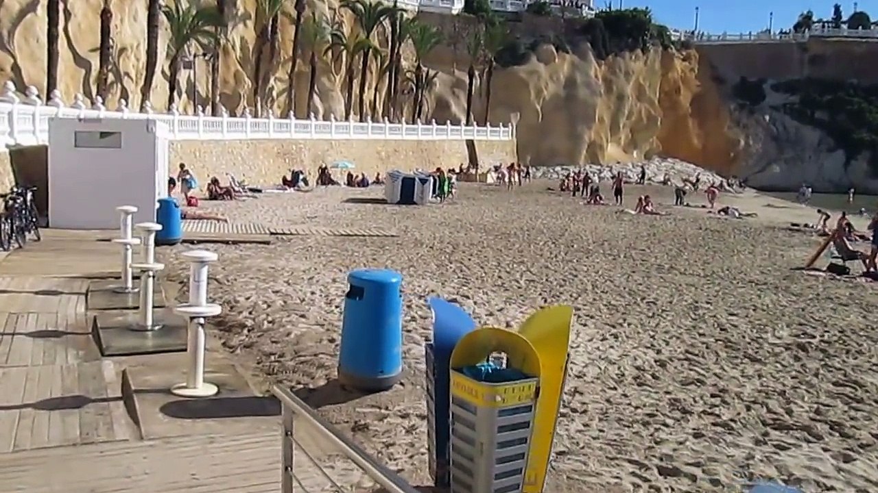 Cala de Mal Pas Beach, Benidorm Old Town, Spain ☀️