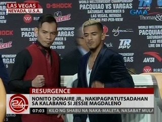 24 Oras: Nonito Donaire Jr., nakipagpatutsadahan sa kalabang si Jessie Magdaleno