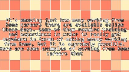 Working From Home Careers