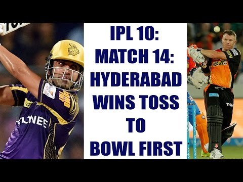 IPL 10: SRH wins toss agaisnt KKR, elects to bowl first | Oneindia News