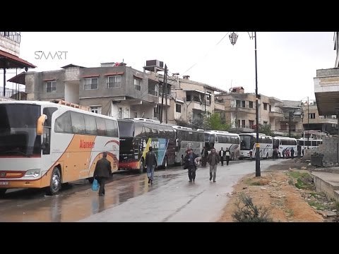 Convoys of Buses Leave Besieged Towns in Damascus and Idlib Provinces