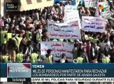 Yemeníes exigen el cese de ataques por parte de Arabia Saudita