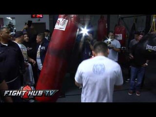 Mayweather vs. Maidana: Maidana media workout highlights