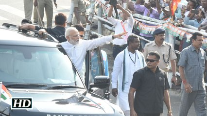 Modi's roadshow in Bhubaneswar
