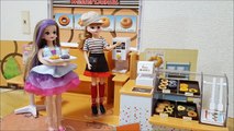 リカちゃんミスタードーナツでバイト！ ❤ トイキッズ おもちゃ アニメ キッズ ごっこ 遊び 子供向け 動画