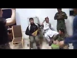 American White Girl Dancing With Afghani Soldier