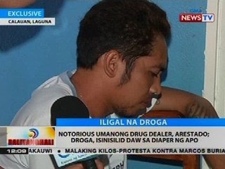 Notorious umanong drug dealer, arestado, droga, isinisilid daw sa diaper ng apo