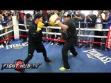 Canelo Alvarez vs. Alfredo Angulo- Canelo mitt workout highlights