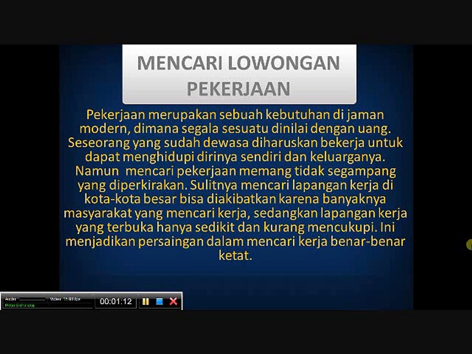 2. Mencari lowongan pekerjaan