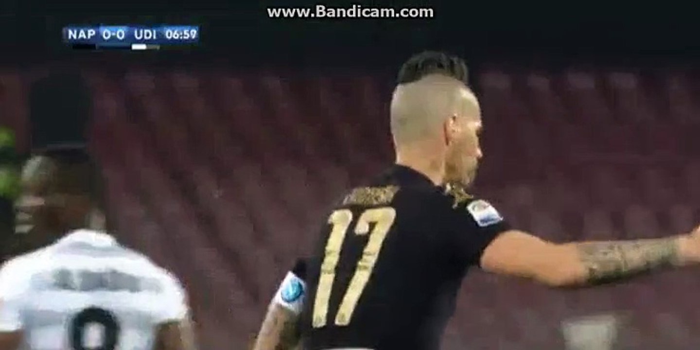 Hamsik Incredible Miss 0-0 Napoli VS Udinese 15-04-2017