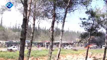 Al menos 43 muertos en un atentado contra evacuados en las afueras de Alepo