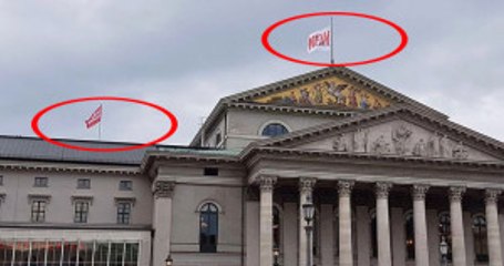 Almanya'da Bavyera Opera Binasına Hayır Bayrağı Dikildi